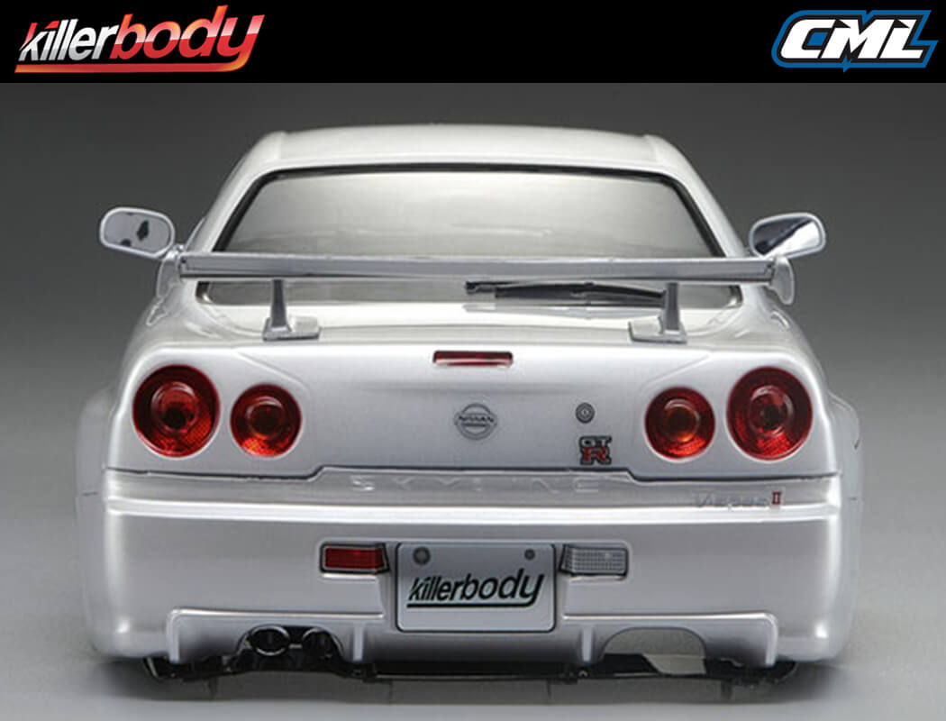 CARROCERIA NISSAN SKYLINE BNR34 1/10 (PINTADA). KILLERBODY 48644 - Imagen 5