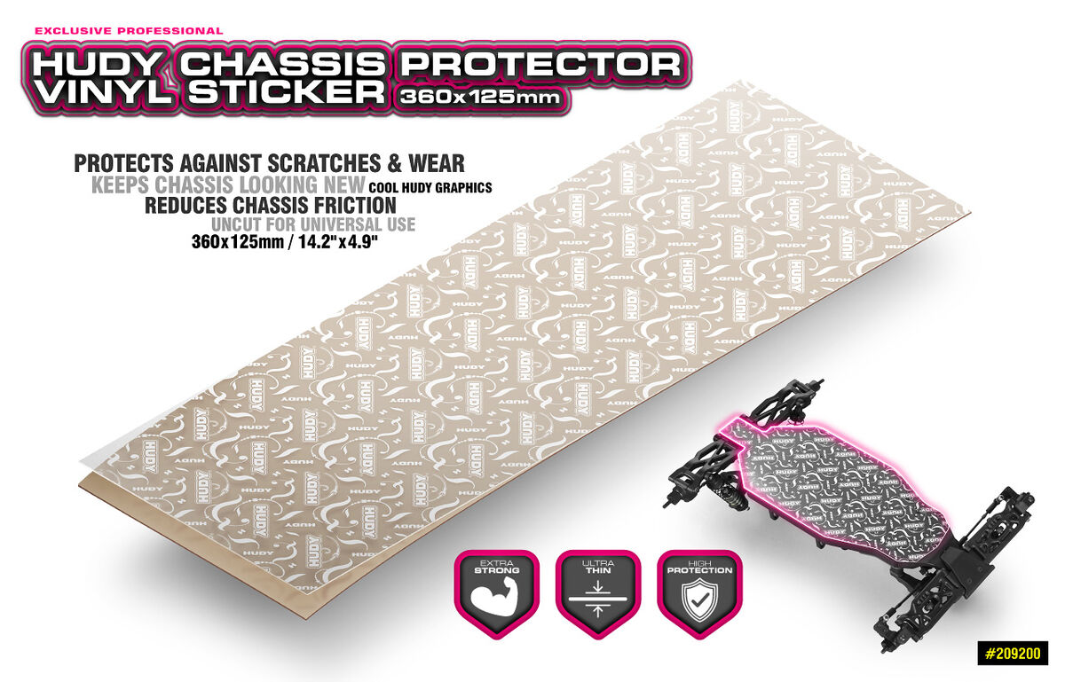 PROTECTOR CHASIS DE VINILO 360x125mm. HUDY 209200