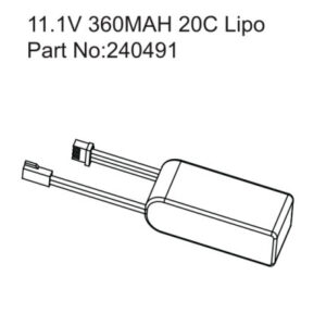 BATERIA LIPO 11.1V 360mAh 20C. ABSIMA HBP240491