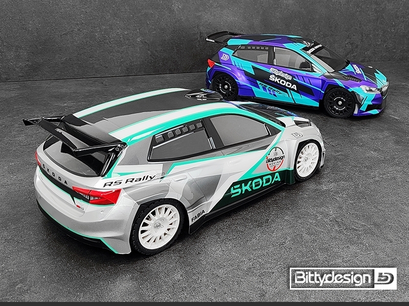 CARROCERIA SKODA FABIA RS RALLY2 1/10 190mm. BITTYDESIGN BDRX-190FRS2H - Imagen 2