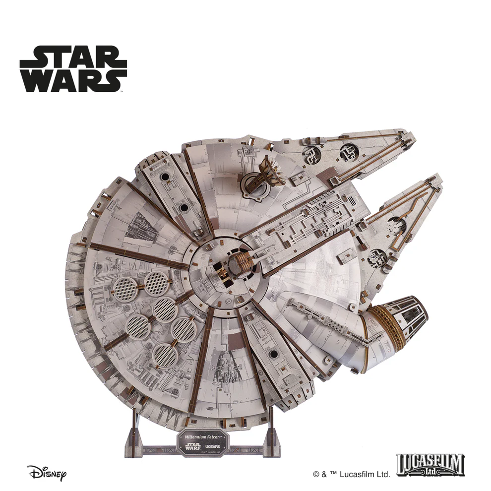 MILLENNIUM FALCON STAR WARS 1235 PIEZAS 1/75. UGEARS 70271 - Imagen 2