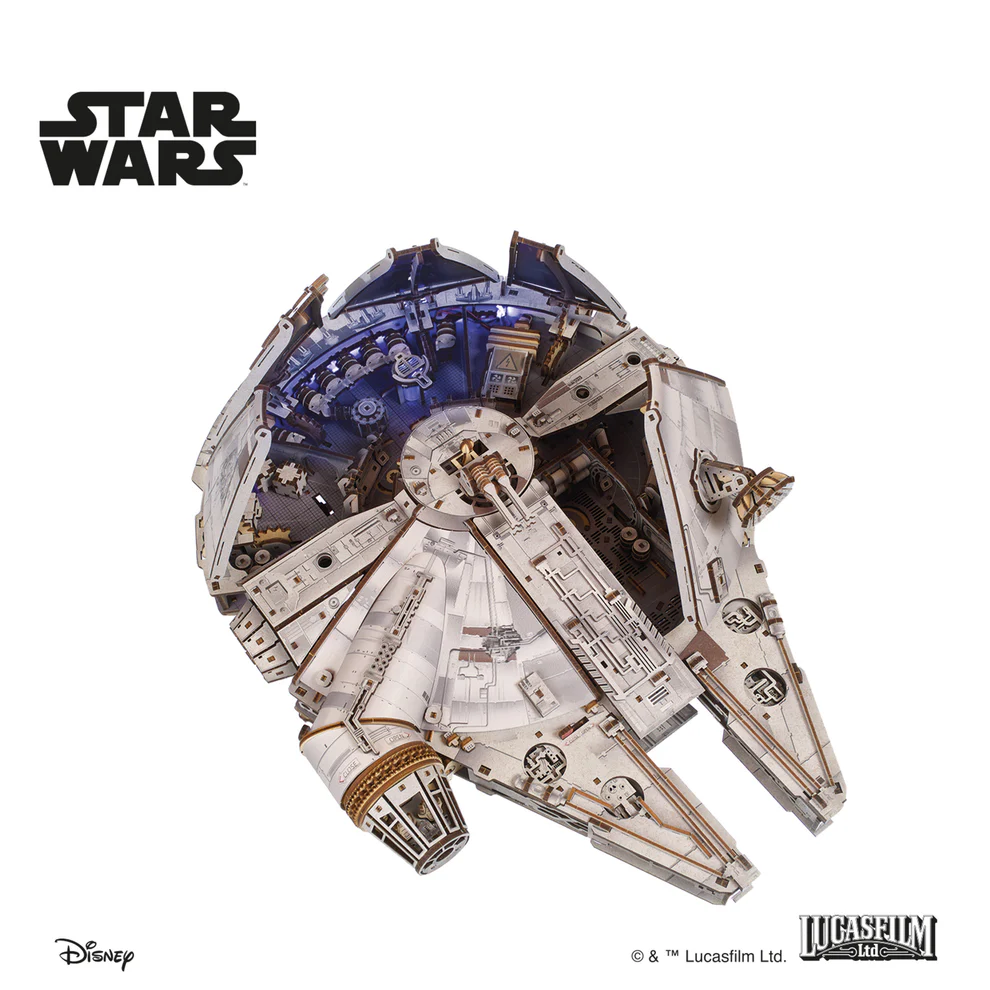 MILLENNIUM FALCON STAR WARS 1235 PIEZAS 1/75. UGEARS 70271 - Imagen 4