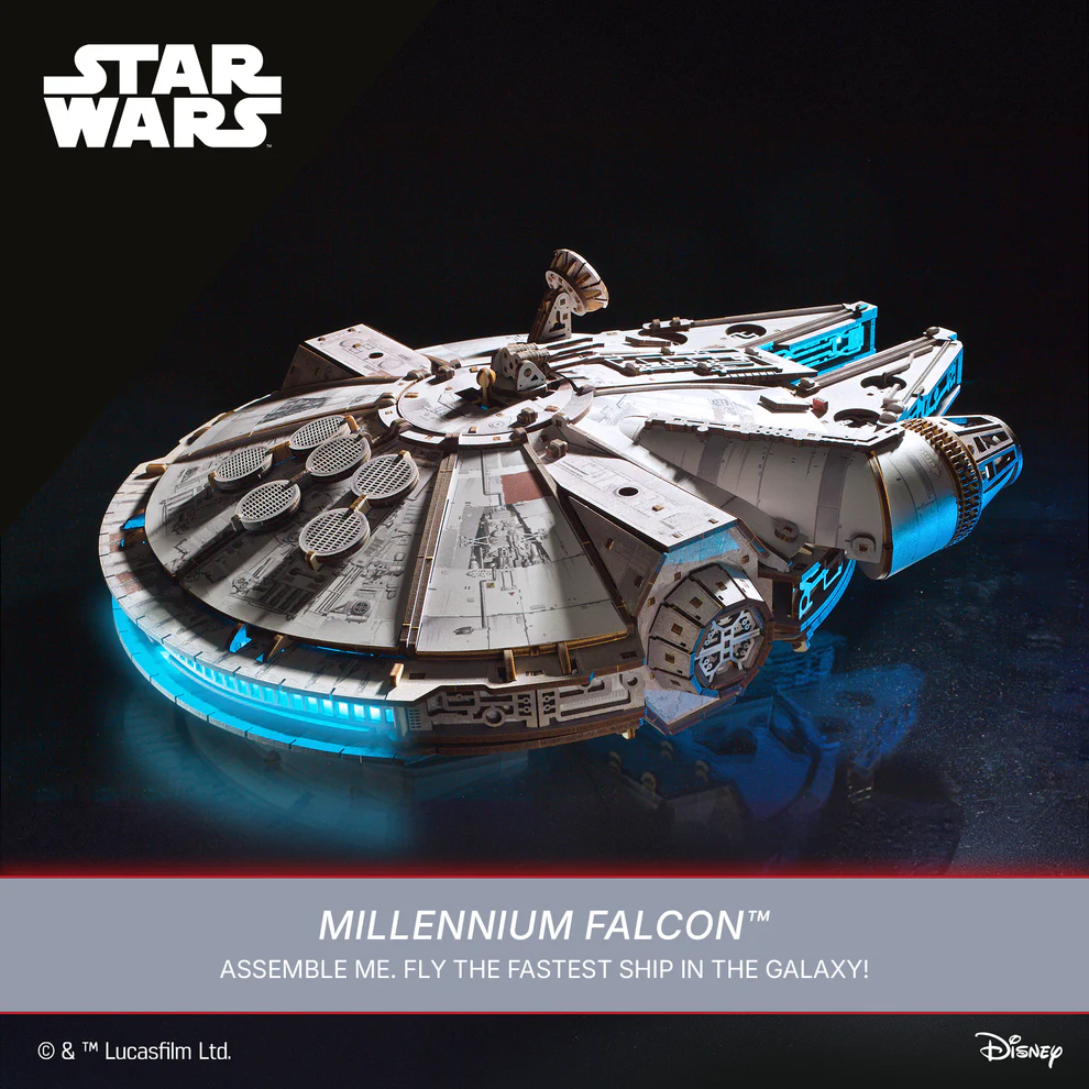 MILLENNIUM FALCON STAR WARS 1235 PIEZAS 1/75. UGEARS 70271 - Imagen 8
