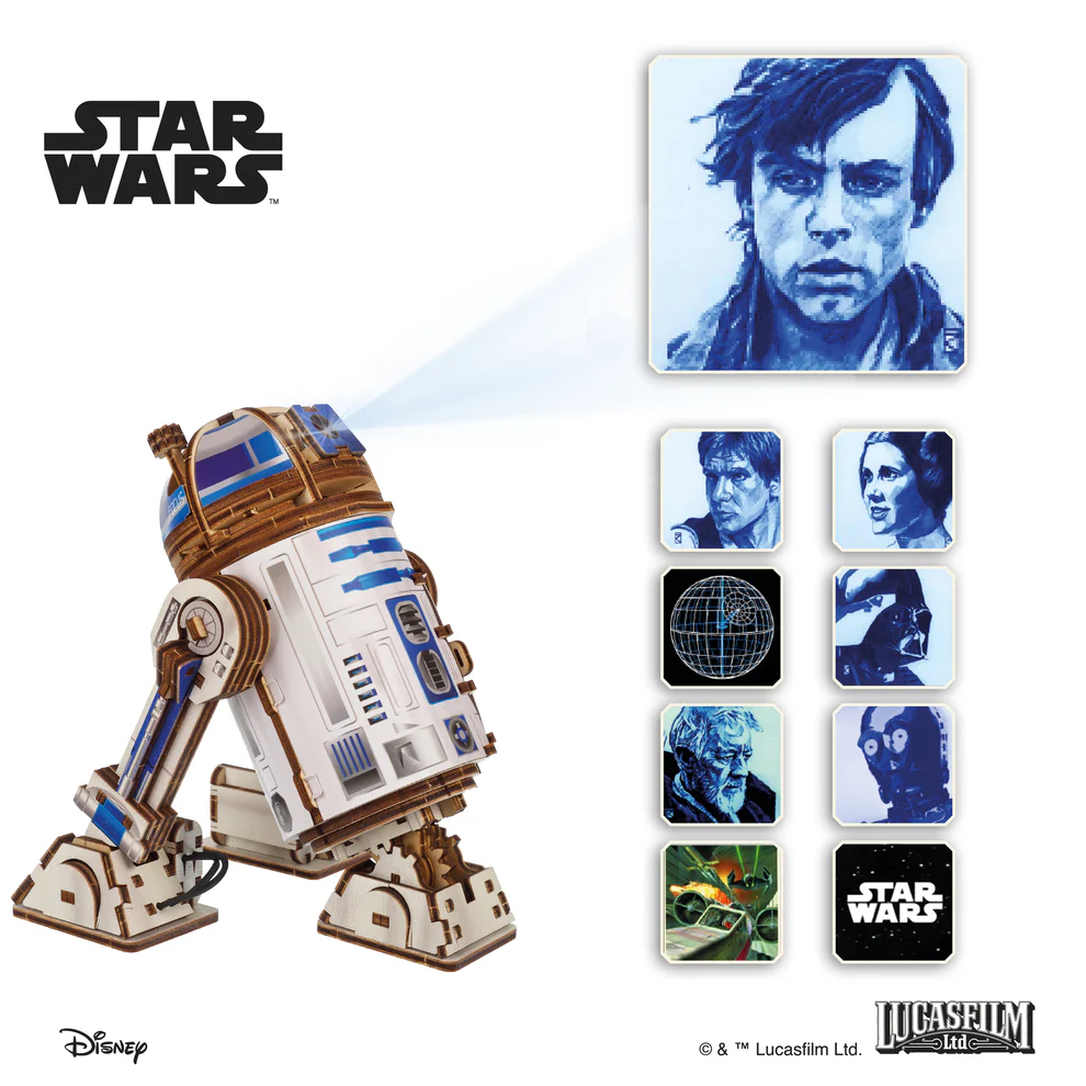 R2-D2 STAR WARS 315 PIEZAS 1/7. UGEARS 70272 - Imagen 2