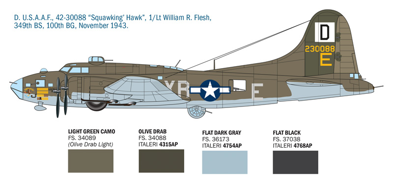 ITALERI B-17F FLYING FORTRESS 1/72. 1487 - Imagen 5