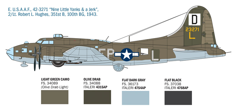 ITALERI B-17F FLYING FORTRESS 1/72. 1487 - Imagen 6