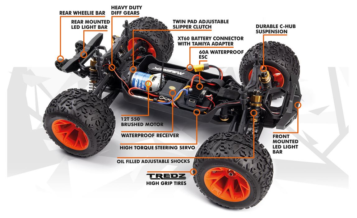 MONSTER QUANTUM 2 FLUX 4WD RTR 1/10. MAVERICK 150401 - Imagen 6
