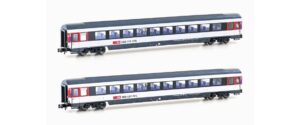 SET 2 COCHES PASAJEROS Bpm 2ª CLASE UIC Z1 SBB. HOBBYTRAIN H25503