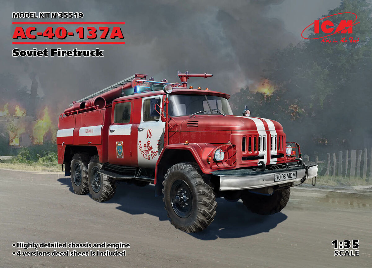 ICM SOVIET FIRETRUCK AC-40-137A 1/35. 35519