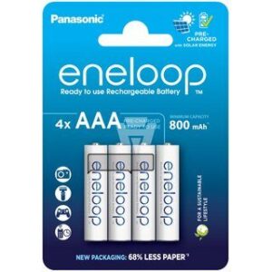 BATERÍAS / PILAS AAA 800mAh 1.2V RECARGABLES (4). PANASONIC ENELOOP