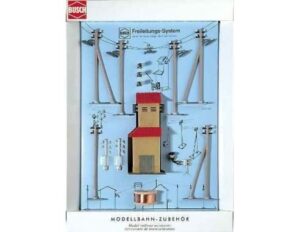 TRANSFORMADOR ELECTRICO CON POSTES Y LAMPARAS. BUSCH 5801