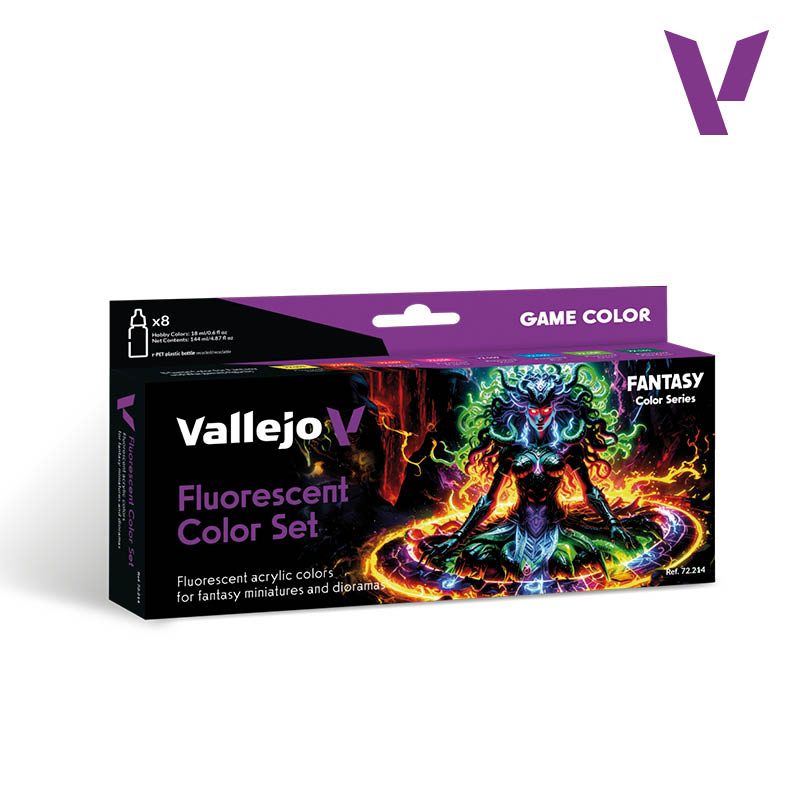 SET DE PINTURAS GAME COLOR FLUORESCENTES. VALLEJO 72214