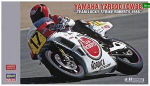 HASEGAWA YAMAHA YZR500 0W98, TEAM LUCKY STRIKE ROBERTS 1988 1/12. 21707