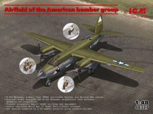 ICM MARAUDER B-26G CON FIGURAS Y PISTA ATERRIZAJE 1/48. 48327