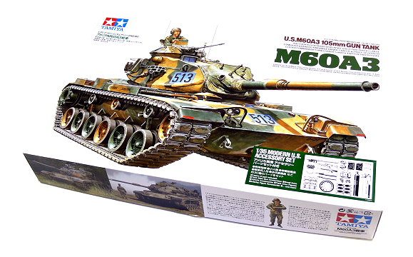 TAMIYA U.S. M60A3 105mm GUN TANK 1/35. 35140