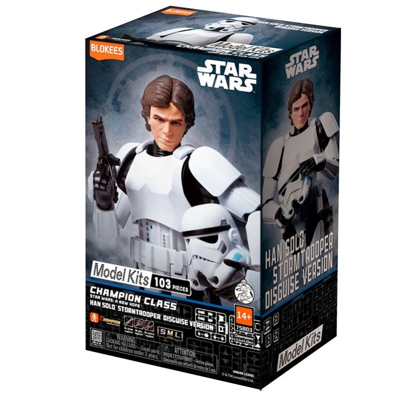 HAN SOLO, STAR WARS CHAMPION CLASS 103 PIEZAS. BLOKEES 75803