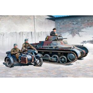 ACADEMY GERMAN PANZER I AUSF. B & MOTORCYCLE 1/35. 13556