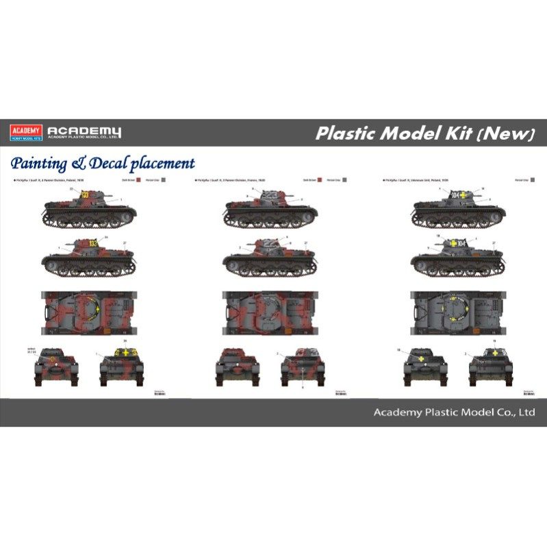 ACADEMY GERMAN PANZER I AUSF. B & MOTORCYCLE 1/35. 13556