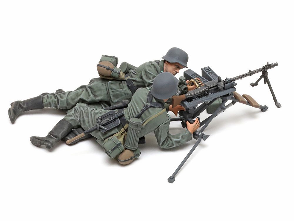 TAMIYA MILITARY MINIATURES GERMAN MACHINE GUN TEAM 1/35. 35386