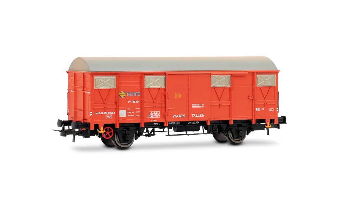 VAGON CERRADO 2 EJES J2, TREN TALLER RENFE. ELECTROTREN HE6096
