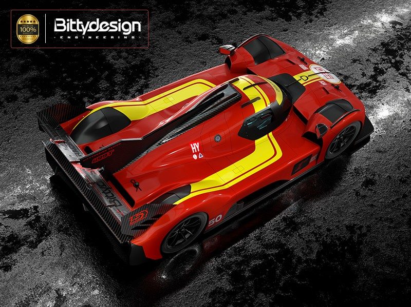 CARROCERIA 499T HYPER CAR 1/10 190mm TT-02 (LEMANS). BITTYDESIGN BDLMH-190499T