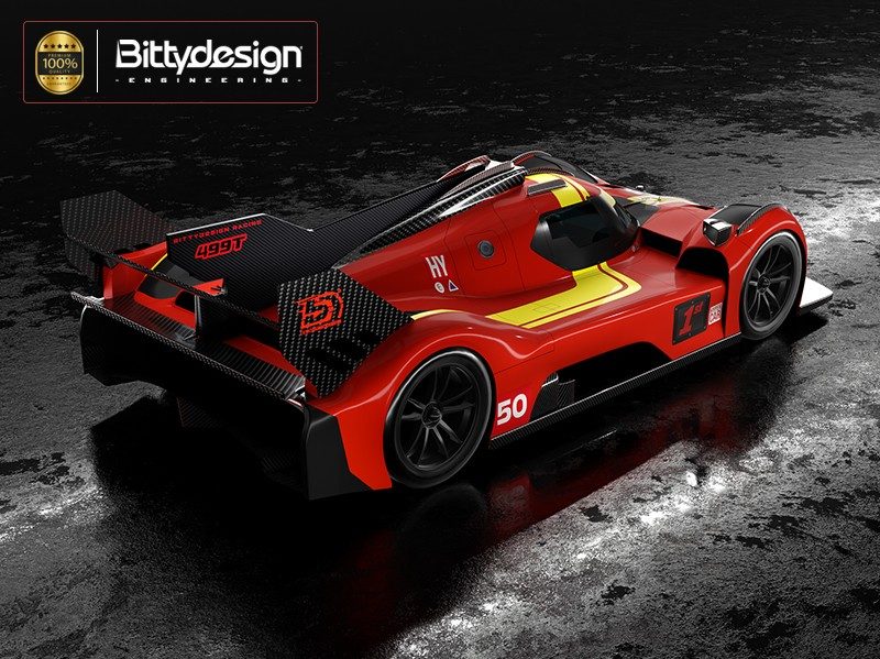 CARROCERIA 499T HYPER CAR 1/10 190mm TT-02 (LEMANS). BITTYDESIGN BDLMH-190499T