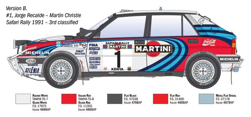 ITALERI LANCIA DELTA HF SAFARI 16V 1991 1/12. 4720