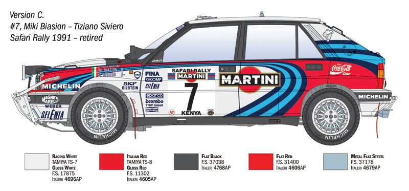 ITALERI LANCIA DELTA HF SAFARI 16V 1991 1/12. 4720