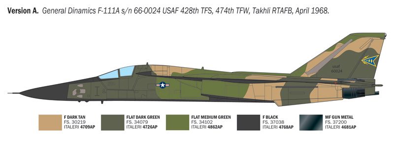 ITALERI F-111A AARHVARK 1/72. 91232