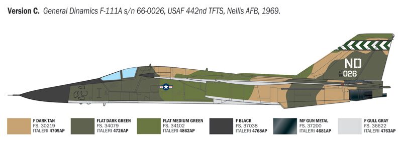 ITALERI F-111A AARHVARK 1/72. 91232