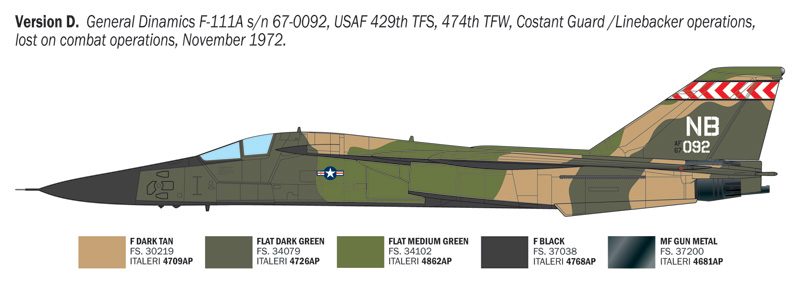 ITALERI F-111A AARHVARK 1/72. 91232