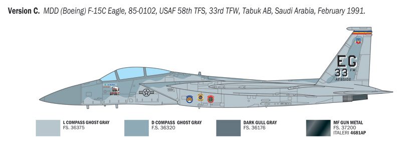 ITALERI F-15C EAGLE 1/48. 92763