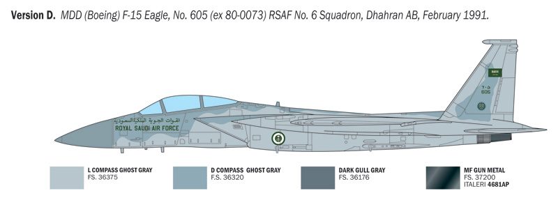 ITALERI F-15C EAGLE 1/48. 92763