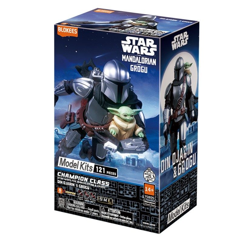 THE MANDALORIAN & GROGU, STAR WARS CHAMPION CLASS 121 PIEZAS. BLOKEES 75805