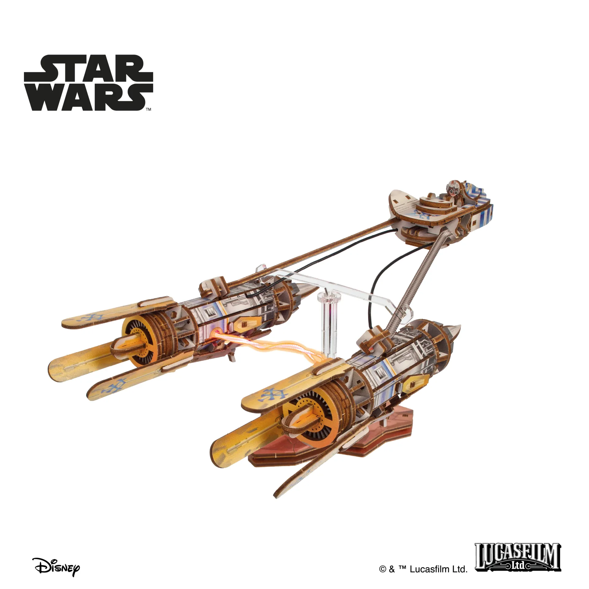 ANAKIN SKYWALKER PODRACER, STAR WARS 1/36. UGEARS 70273