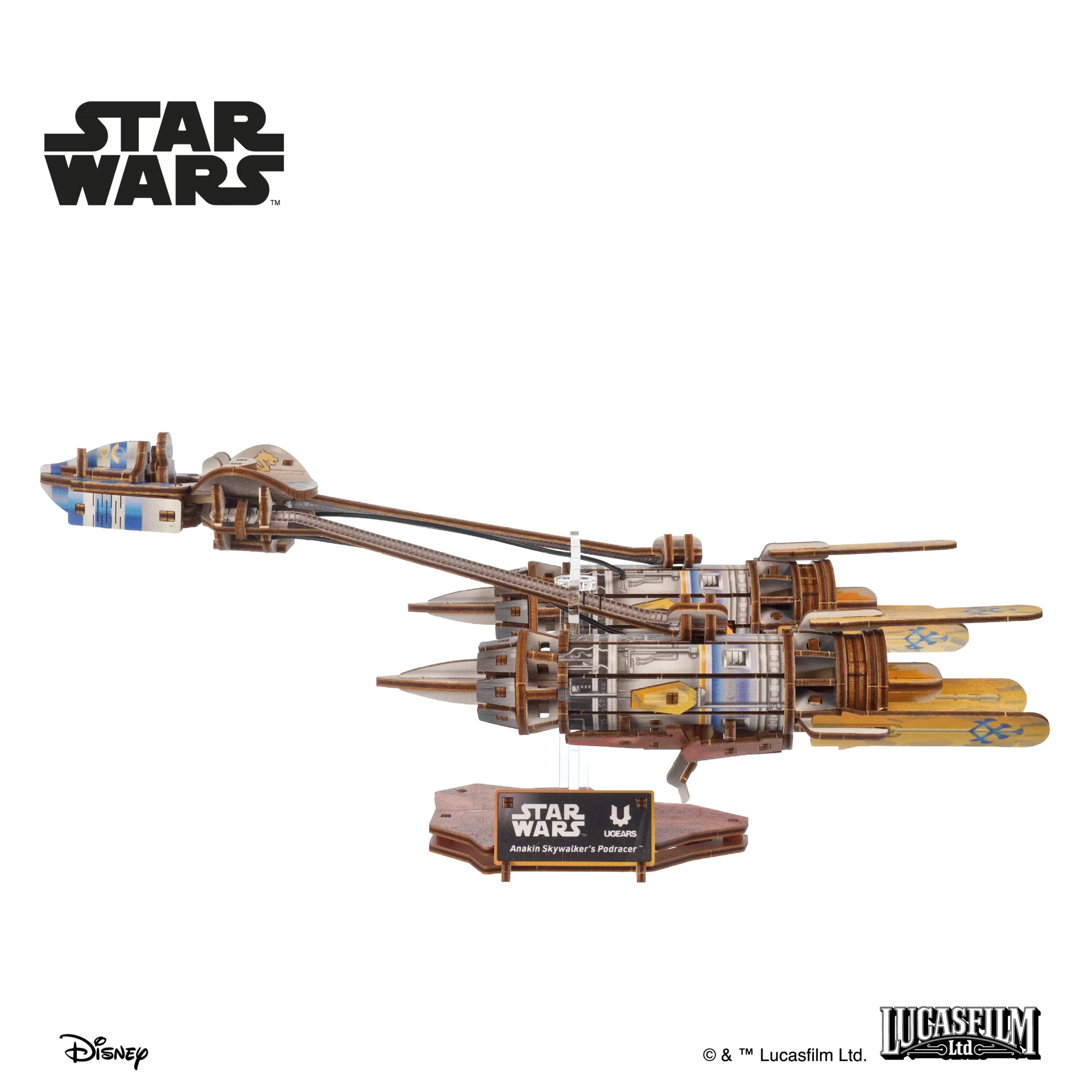 ANAKIN SKYWALKER PODRACER, STAR WARS 1/36. UGEARS 70273