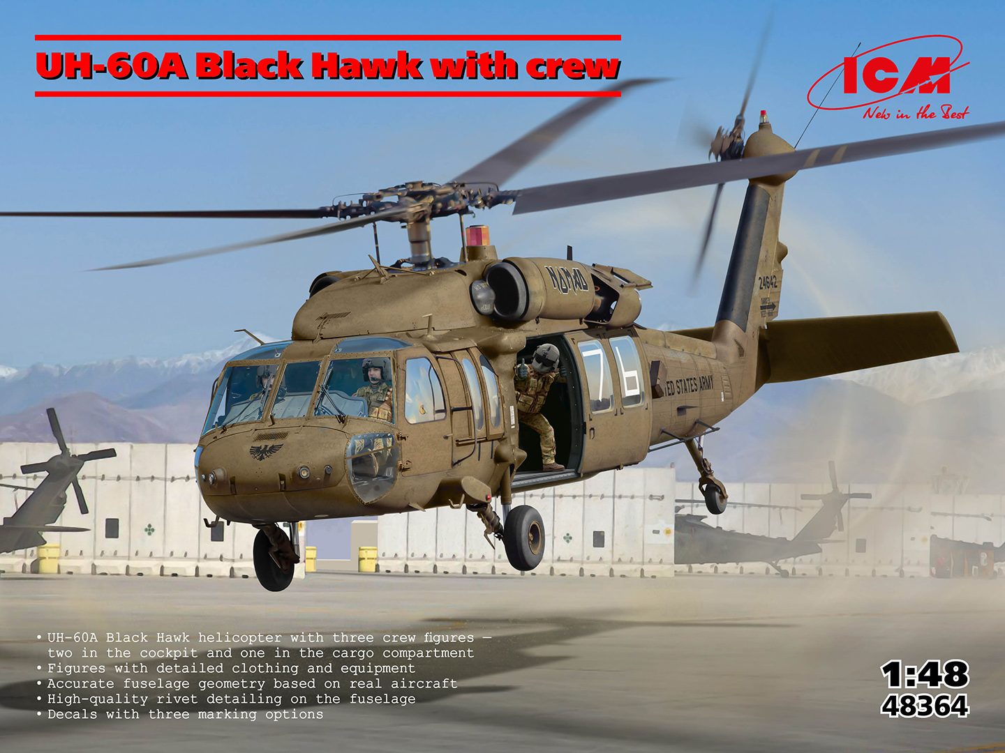 ICM UH-60A BLACK HAWK 1/48. 48364