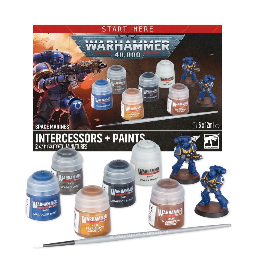 WARHAMMER 40.000 - SPACE MARINES, INTERCESSORS, PAINT SET. 60-11