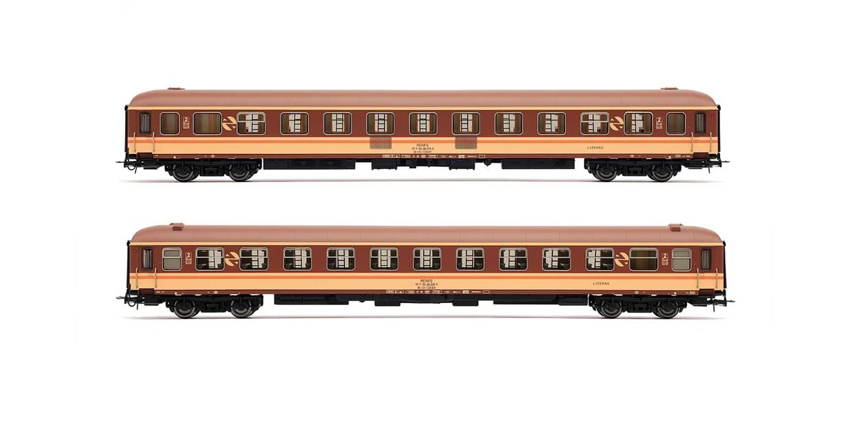 SET 2 COCHES DE LITERAS, ESTRELLA BAHIA DE CADIZ, RENFE. ELECTROTREN HE4039