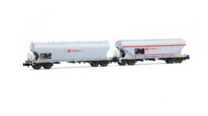 SET 2 VAGONES TOLVA CEREALES DE 4 EJES RENFE, ERMEWA. ARNOLD HN6740