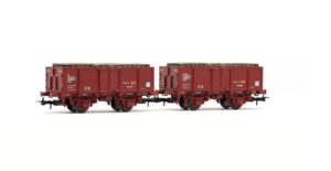 SET 2 VAGONES ABIERTOS 2 EJES, TIPO X, RENFE. ELECTROTREN HE6095