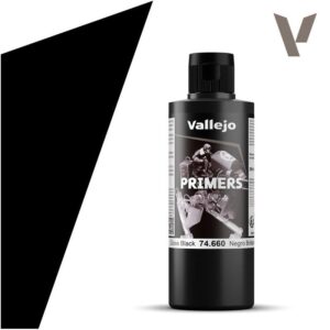 IMPRIMACIÓN ACRÍLICO-POLIURETANO NEGRO BRILLANTE 200ml. VALLEJO 74660